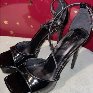 Charlotte Russe Glossy Black Heels